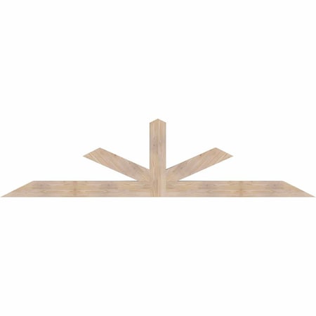 Ekena Millwork Saratoga Smooth Timber Gable Bracket, Douglas Fir, 108"W x 27"H x 5 1/2"D x 5 1/2"F, 6/12 Pitch GBW108X27X0606SAR00SDF